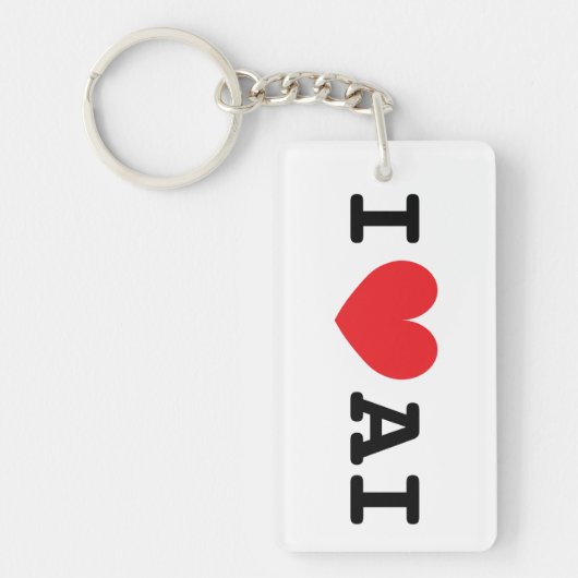 I ❤ AI (Artificial Intelligence)-sleutelhanger Sleutelhanger (Voorkant)