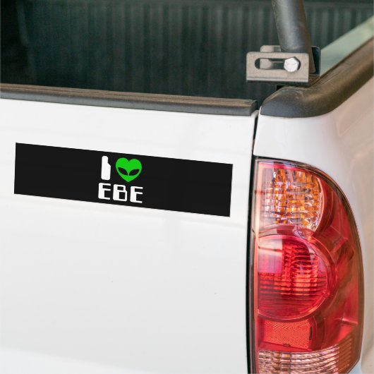 I Alien Heart EBE Bumpersticker (Op Truck)