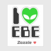 I Alien Heart EBE Sticker (Vel)