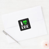 I Alien Heart EBE Vierkante Sticker (Envelop)