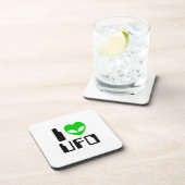 I Alien Heart UFO Bier Onderzetter (Rechterzijde)