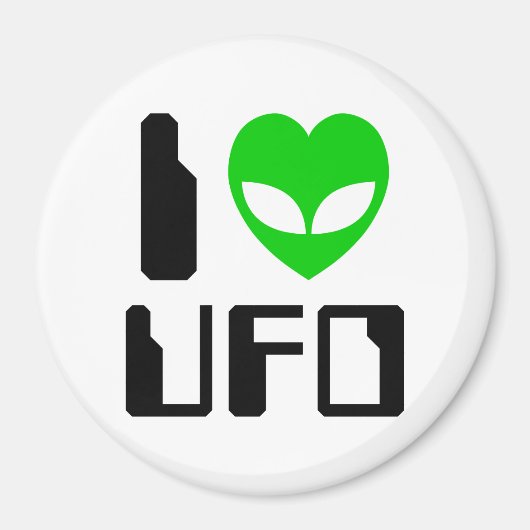 I Alien Heart UFO Magneet (Voorkant)