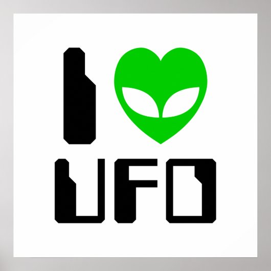 I Alien Heart UFO Poster (Voorkant)
