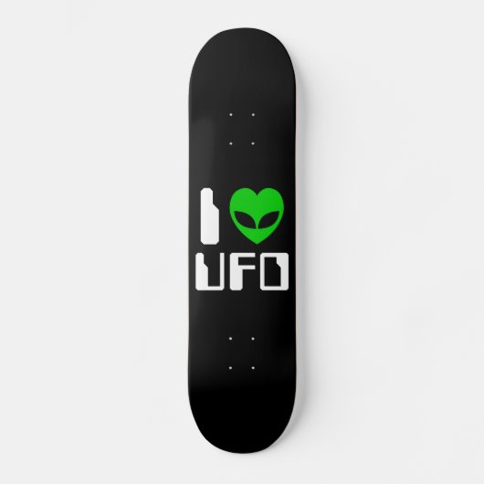 I Alien Heart UFO Skateboard (Voorkant)