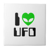 I Alien Heart UFO Tegeltje (Voorkant)