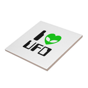 I Alien Heart UFO Tegeltje