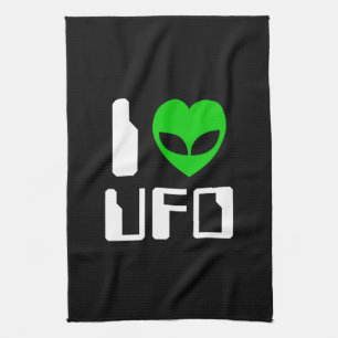 I Alien Heart UFO Theedoek