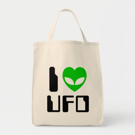I Alien Heart UFO Tote Bag (Voorkant)