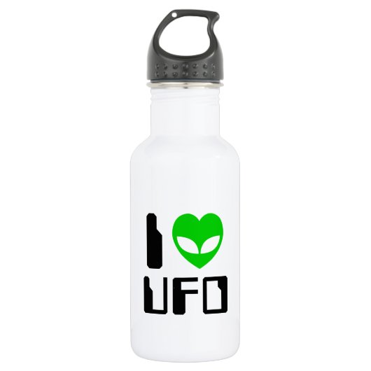 I Alien Heart UFO Waterfles (Voorkant)