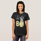 I am 8 Space Astronaut Kid Moon Walker 8th Birthda T-shirt (Voorkant volledig)
