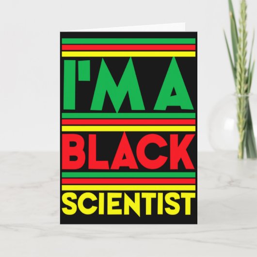 I Am A Black Scientist Black History T Shirt Kaart (Voorkant)
