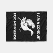 I Am A Conduit For Nonsense - Capybara Riding Goos Fleece Deken (Voorkant (Horizontaal))