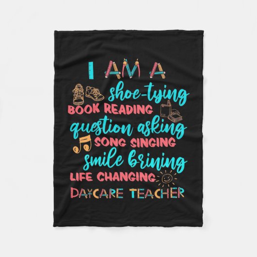 I Am A Daycare Teacher Fleece Deken (Voorkant)