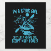 I Am A Kayak Girl Wijn Etiket (Enkel label)