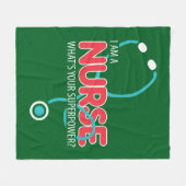 I am a Nurse Fleece Deken (Voorkant (Horizontaal))