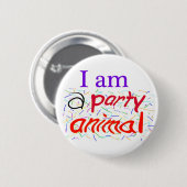 I-am-a-Party-Animal Ronde Button 5,7 Cm (Voorkant /achterkant)