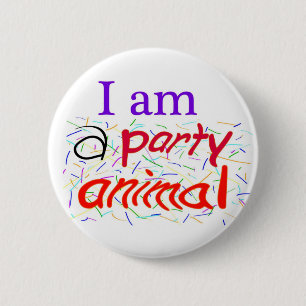 I-am-a-Party-Animal Ronde Button 5,7 Cm