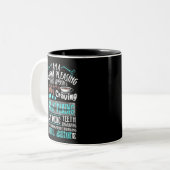 I Am A Patient Pleasing Dentist Appeadsing Coffee Tweekleurige Koffiemok (Voorkant links)