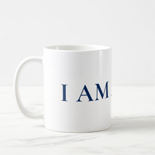 I AM A PRO | Bold Minimalist Blue Circle Mug (Gauche)