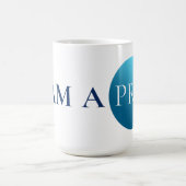 I AM A PRO | Bold Minimalist Blue Circle Mug Koffiemok (Center)