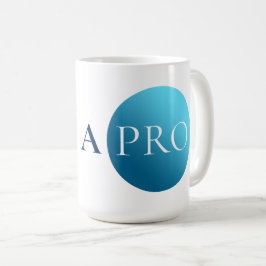 I AM A PRO | Bold Minimalist Blue Circle Mug Koffiemok