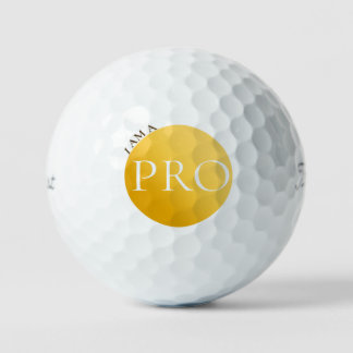 I AM A PRO | Custom Golden Golf Ball Golfballen