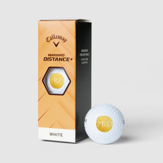 I AM A PRO | Custom Golden Golf Ball  Golfballen (Verpakking)