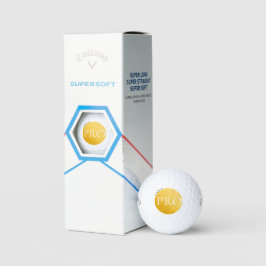 I AM A PRO | Custom Golden Golf Ball  Golfballen