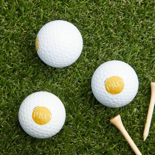 I AM A PRO | Custom Golden Golf Ball Golfballen (Insitu Gras)