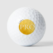 I AM A PRO | Custom Golden Golf Ball Golfballen (Voorkant)