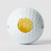 I AM A PRO | Custom Golden Golf Ball Golfballen (Voorkant)