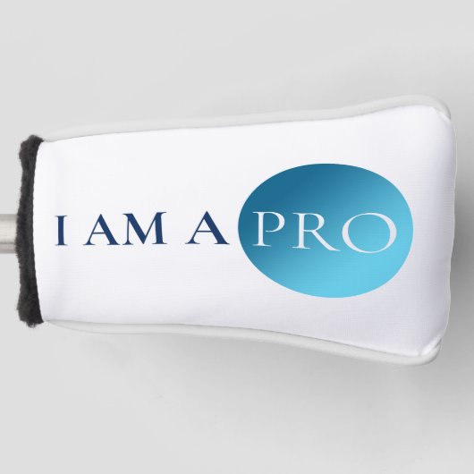 I Am a Pro – Minimal Athletic Statement Design Golfheadcover (Voorkant)