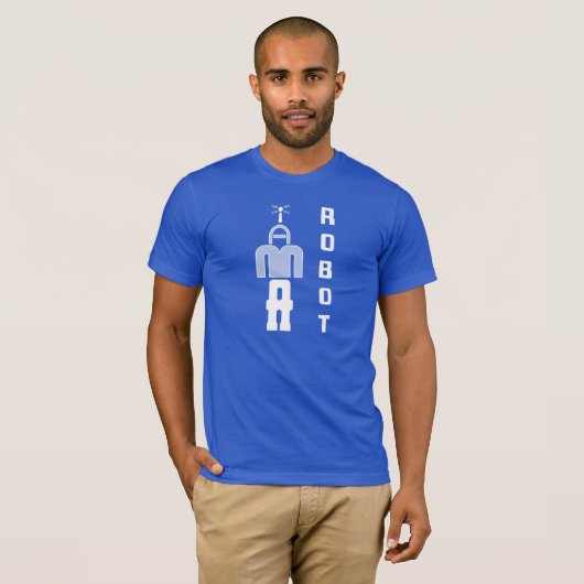 "I AM A ROBOT" Puzzle T-Shirt (Voorkant volledig)