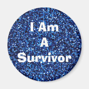 I Am a Survivor Affirm Blue MAgent Magneet