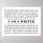 I AM A WRITER Poster pour Writers & Authors (Devant)