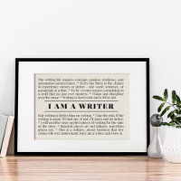 I AM A WRITER Poster pour Writers & Authors