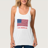 I AM AMERICAN Mosaic USA Drapeau coupé TShirt (Devant)