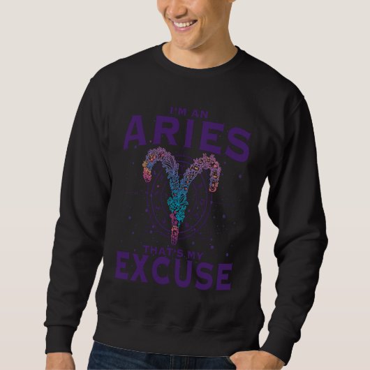 I Am An Aries Zodiac Sign Graphic Ram Horoscope Trui (Voorkant)