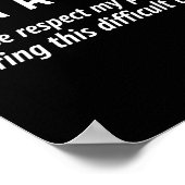 I Am Awake Please Respect My Privacy Funny Sarcast Poster (Hoek)