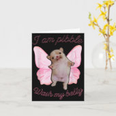 I Am Bble Wash My Belly Bble Meme Funny Dog Brainr Kaart (Gele Bloem)