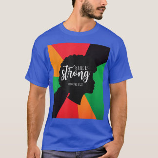 I Am Black History Christian She Is Strong Junetee T-shirt