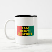 I Am Black History in Gold Font Coffee Mug (Gauche)