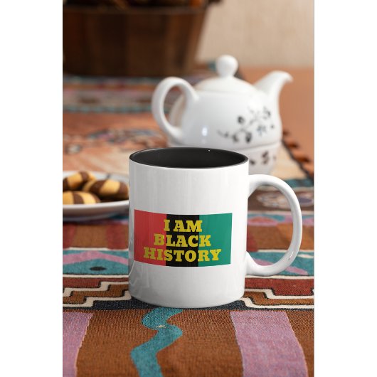 I Am Black History in Gold Font Coffee Mug