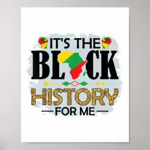 I Am Black History Melanine Mannen Vrouwen Kinder Poster