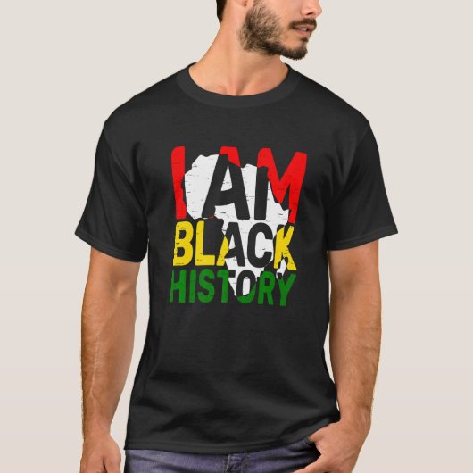 I Am Black History Month American Melanin BLM Afri T-shirt (Voorkant)