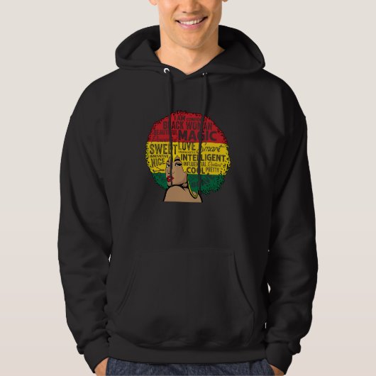 I Am Black History Month Black Queen BHM Pride Mel Hoodie (Voorkant)