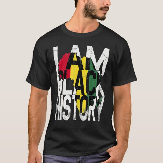 I Am Black History Month Melanin BLM African Pride T-shirt (Voorkant)