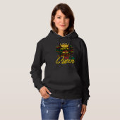 I Am Black History Queen BHM BLM Pride Melanin Wom Hoodie (Voorkant volledig)