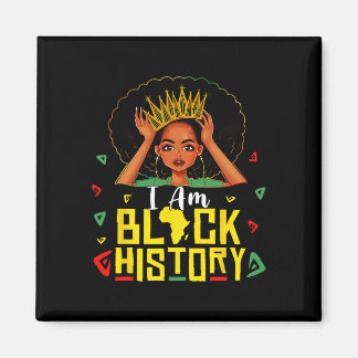 I Am Black History Women Girl Black History Month Magneet
