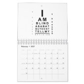 I am blind as bat eye chart kalender (Feb 2027)
